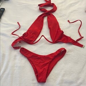SHEIN Vibrant Red Swimwear